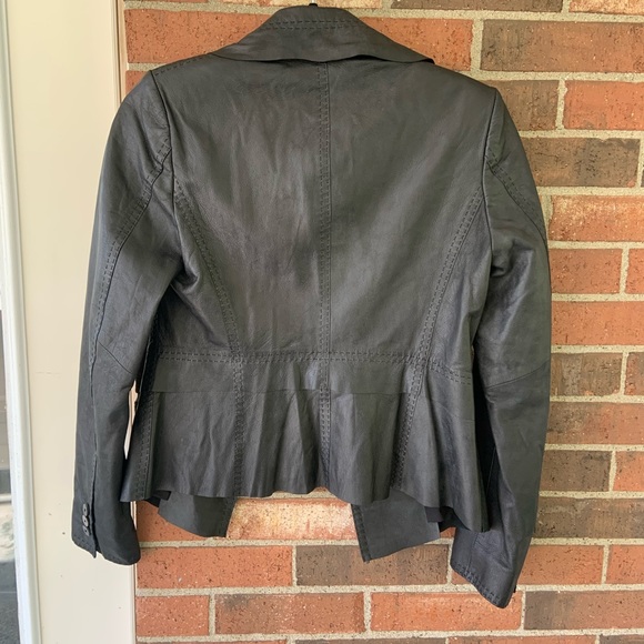 Elie Tahari Black Lamb leather Jacket - Picture 3 of 13